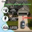 RAQUEL 2 Remote work for Genie & Overhead Intellicode Garage Door Opener Remote with Keychain,Replacement GIT-1/ACSCTG Type 1,GIT-3/ACSCTG Type 3, 4-Button