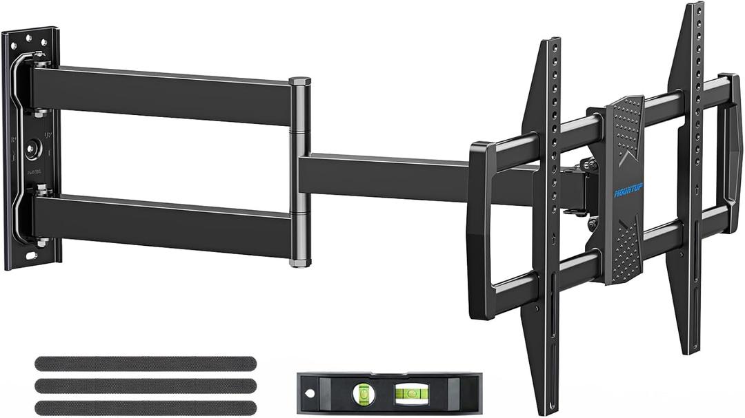 MOUNTUP Long Arm Corner TV Mount for Most 42-75 Inch TVs, TV Wall Mount with 32 Long Extension, Swivel & Tilt Articulating Full Motion TVs Mount, MAX VESA 600x400mm, Holds up to 99 lbs MU0076