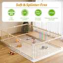 IKALIFE Extra Large Wooden Baby Playpen - Size Adjustable Fence for Babies and Toddlers, Baby Play Yard with Locking Gate, Indoor Play Pen for Kids Activity Center 10 Panels 94.563.5