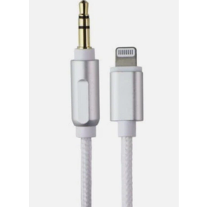 Acoustix (6-Ft) 3.5mm to 8-Pin Braided Auxiliary Cable - White
