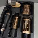 Hair Dryer Brush Blow Dryer Brush in One Hot Air Brush for Drying and Straightening, Volumizer Multi-Styler Smooth Curls for All Hair Types, Frizz-Free Blowout Brush for Salon Quality (Black&gold)