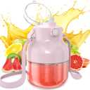 50oz Family-Size Portable Blender for Smoothies, Shakes & Juice, True On-The-Go Licuadora with Re-Blending for Office, Gym and Travel, Leak-Proof, BPA-Free, USB-C Rechargeable, Ideal Gift (Pink)