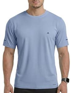 GritGlacier Cooling Bamboo Viscose T-Shirt for Men, Moisture Wicking Lightweight Quick Dry Workout Tee for Hot Weather Polar Blue XL