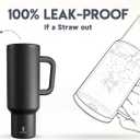 Meoky 50 oz Tumbler with Handle, Tumbler with Lid and Straw, Insulated Stainless Steel Travel Mug, 100% Leak-proof, Keeps Cold for 36 Hours or Hot for 12 Hours (Night)