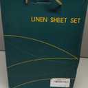 SONORO KATE 100% French Pure Linen Sheets, Breathable and Durable Linen King Size Sheets, Anti-Tear Linen Bed Sheets, Machine Washable, 16 Inch Deep Pocket - 4 Piece (Cream, King)