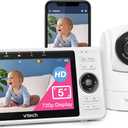 VTech Upgraded Smart WiFi Baby Monitor, 1080p FHD Camera and 5" HD IPS Display, Free App with Motion Video, Sound/Motion Detection and Notifications, Fully Remote Pan-Tilt-Zoom: VM901