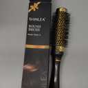 Small Round Hair Brush for Short Hair, Aluminum Roller Brush for Blow Drying, Salon Hairbrushes for Women Curly and Straight Hair - 1.3 Inch Barrel, 1.9 Inch with Bristles