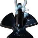 Black PVC Vinyl Coated Cast Iron River Anchor with Large Shackle (30 lb)