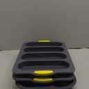 Set of 5 Silicone Hamburger Bun Mold 4 6 9 Cup Hamburger Bun Pan with Spatula Brush Nonstick Pans for Baking Homemade Bread Loaf Sandwich Baking Tray, Fridge Dishwasher Microwave Safe