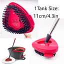 2 x Scrub Brush Head for O Cedar, 2 PC Cedar Spin Mop Scrubber Replace Head 1-Tank, Ocedar Scrubbing Brush Mop, O'cedar Replacement Attachment for Bathroom and Kitchen