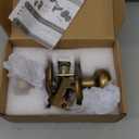 Door Knobs Interior, Classic Decorative Antique Brass Privacy Door Knob Perfect for Bedroom or Bathroom Doors, Durable Stylish Hardware for Indoor Use- 1 Pack