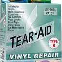 TEAR-AID Vinyl Repair Kit, Type B Clear Patch for Vinyl and Vinyl-Coated Materials, Works on Vinyl Tents, Awnings, Air Matresses, Pool Liners & More, Green Box, 2 Pack