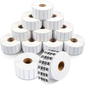 Aegis Adhesives - 1.5" X 0.5" Direct Thermal Labels (28200 Count, 12 Rolls) - Barcode Stickers, File Folder Labels, Shelf Edge Identification - Compatible with Zebra Printers, NOT Rollo Compatible