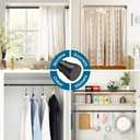 AIZESI Tension Curtain Rod for Windows 28 to 48 Inch No Drilling Adjustable Expandable Spring Loaded Curtain Rod, 7/8" Diameter Never Rust, Small Shower Rod for Bathroom, Doorway, Closet, Black