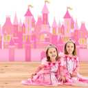 Pink Princess Party Decorations Pink Castle Cardboard Princess Party Decoration 39 x 23.5 Large Royal Castle Birthday Decoration Cardboard Halloween Wedding Fairy Tale Photo Background