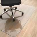 Yecaye Office Chair Mat for Hardwood Floor, 48"48" Clear Office Floor Mat, Computer&Desk Chair Mat, PVC Heavy Duty Floor Protector Chair Mats for Rolling Chairs, Can't be Used on Carpet (48" x 48", Transparent)
