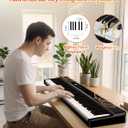 TERENCE V50 Portable 88 Key Weighted Keyboard,Upgraded Foldable Keyboard Piano 88 Keys with 2*15W Speakers,Touch-Sensitive Panel,Video&Audio Recording,MIDI,Pedal Support for Beginners&Advancer(Black)