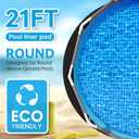 21 Foot Round Swimming Pool Liner Pad Pre-Cut Pool Pads for Above Ground Pool, Extends Life of The Liner, Puncture Resistant, Durable Felt Eco-Friendly Material, Black