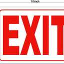 4 x EXIT Sign Stickers, 5-Pack 107 Inch, High-Visibility Red & White Self-Adhesive Vinyl Emergency Exit Decals, Waterproof, UV-Resistant for Home, Business or Office Doors, Window & Walls