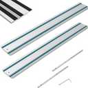 194368-5 110in Track Saw Guide Rail for Makita. Track Saw | 55"x2 Rail tracks with Connectors, Pre-Installed Splinter Guard & Anti-Slip Strips for Clean, Stable Cutting