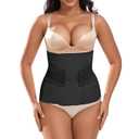 Moolida Abdominal Binder Post Surgery Postpartum Belly Band Belly Wrap Hernia Belt Stomach Compression Wrap C-Section,Black,XXL, XX-Large