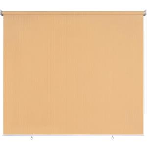 CICADA SPEECH Outdoor Roller Shade Roll Up Shade Cloth Patio Blinds for Deck Porch Balcony Backyard (8' W X 6' L), Wheat