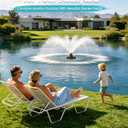 1HP Floating Pond Fountain Aerator, 15000GPH, 110V, Red