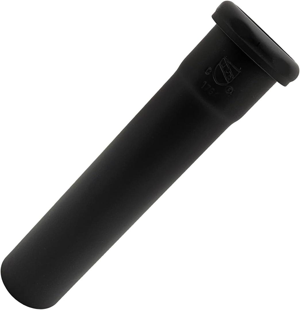 Westbrass D420-62 1-1/4" x 8" Slip Joint Extension Tube, Matte Black