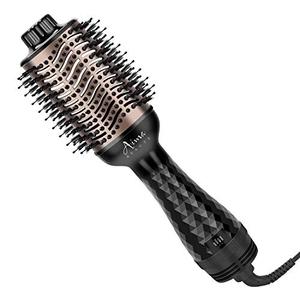 Aima Beauty One-Step Volumizer Hair Dryer Brush, 4-in-1 Upgrade Hot Air Brush for Less Frizz, More Shine, Oval Brush for Blowout, Black Red