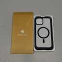 Miracase Glass Series Designed for iPhone 13 Case 6.1 inch, 2023 Upgrade Full-Body Magnetic Clear Bumper Case with Built-in 9H Tempered Glass Screen Protector, Black