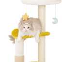 Happi N Pets Cloud Cat Tree, 31.5in Multi-Level Indoor Cat Tower with Scratching Posts, Viewing Perch, Removable & Washable Cushions, Cat Activity Tree with Dangling Toy