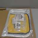 (Pack of 2) 13.2 inch x 9.4 inch Oblong Chrome Plated Silver Mirror Serving Tray with Handles Simple Plain Floral Edge Party Dessert Decorative Decor Platter Plate Dish Base CC-1363