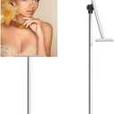 Heavy Duty Multi-angle Adjustable Metal Painting Easel Stand,Sign Holder Stand,Poster Stand with Round Base- Outdoor Floor Standing Indoor Display Holder(Silver)