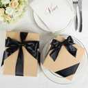 2 x Black Ribbon 1-1/2 Inch 50 Yards, Solid Satin Ribbon for Flower Bouquet, Crafts, Gift Wrapping, Bridal Invitations, Hair, Festival and Halloween Decorations