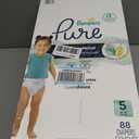 Pampers Pure Baby Diapers, Size 5 (27+ lbs), 88, Up to 100% Leakproof, Premium Hypoallergenic Soft Diapers