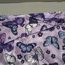 Silk Satin Pillowcase for Hair and Skin Soft Satin Pillow Cases Standard Size Pack of 2, Wrinkle, Fade-Resistant with Envelope Closure (20x26, Purple, Butterflies & Flower)