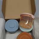 Moonkie Silicone Baby Food Containers | 4 oz Baby Food Storage Jars with Airtight Lids | Reusable Baby Food Jars, Freezer,Microwave and Dishwasher Safe, Perfect for Infant & Toddler