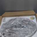 LEDIARY Caged Ceiling Fan with Light and Remote, 20in Small Low Profile Ceiling Fans with Lights, 6 Speed Farmhouse Flush Mount Ceiling Fan for Bedroom, Kitchen, Living Room-White and Gold