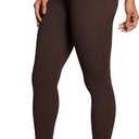 CRZ YOGA Butterluxe Workout Leggings Pockets 25'' - High Waisted Gym Womens Yoga Pants Buttery Soft (Medium, Hot Fudge Brown)