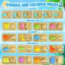 FHOZGECY Beach Toys, Sand Toys for Kids Boys and Girls with 2 Construction Vehicle, 2 Collapsible Bucket, Sand Castle Building Kit, Sand Molds, Mesh Bag, Outdoor Toys for Kids Ages 4-8, Medium