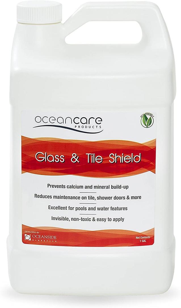 Products - Glass and Tile Shield - Gallon - Rock Water Feature Protectant, Calcium and Efflorescence Prevention - Invisible Top Coat Surface Protectant - Grout Protectant