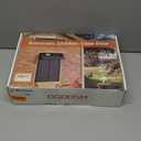 Automatic Chicken Coop Door, Aluminum Automatic Chicken Door with Anti-Pinch Feature, Timer and LCD Display (Black-Orange)