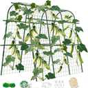 65"x48" Cucumber Trellis for Raised Bed, U-Shape Garden Trellis for Climbing Plants Outdoor, Metal Arch Vegetables Trellis, Detachable Cucumber Plant Support for Tomato,Squash