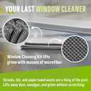 E-Cloth Microfiber Window Cleaning Cloth Kit - Glass Cleaning Cloth for Windows, Mirrors, Cars, Lenses, Eyeglasses, & More, Streak Free Clean, Machine Washable Reusable Towel - Gray