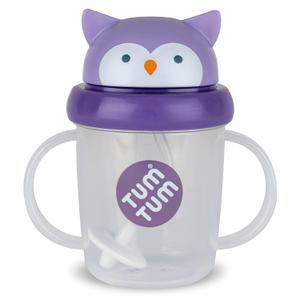 TUM TUM Tippy Up Free Flow Sippy Cup (No Valve), Sippy Cup for Toddlers, BPA Free (Olivia Owl 200ml)