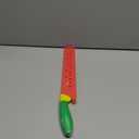 DECHOUS Watermelon Knife with Sleeve: Long Serrated Watermelon Knife for Melon Cutting - Kitchen Fruit Melon Cutter Slicer for Home Summer Party Fruit Serving (Red Green)