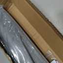 UNISHADES no Drill Cordless Roman Shades for Windows, 33" W 64" H - 100% Blackout - Linen - Grey