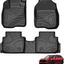 Powerty Floor Mats for Honda CR-V 2023-2026 2027 (Include Hybrid) All Weather 3D TPE Anti-Slip Car Liners for 1st & 2nd Row Accessories