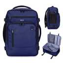 ECOHUB 17" Small Travel Backpack, United Airlines Personal Item Bag 17x10x9 with 16 Pockets, Water Resistant Rucksacks Fit 15.6" Laptop, AirTag Pocket, Lightweight Casual Daypack, 25L, Blue