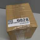 R-kay 100 Pack Clear Plastic Plates - 6.25 IN Hammered Gold Rimmed Sturdy, Durable And Extra Heavy duty Gold Plastic Dessert Plates Disposable - Ideal For Appetizer And And For Desserts.